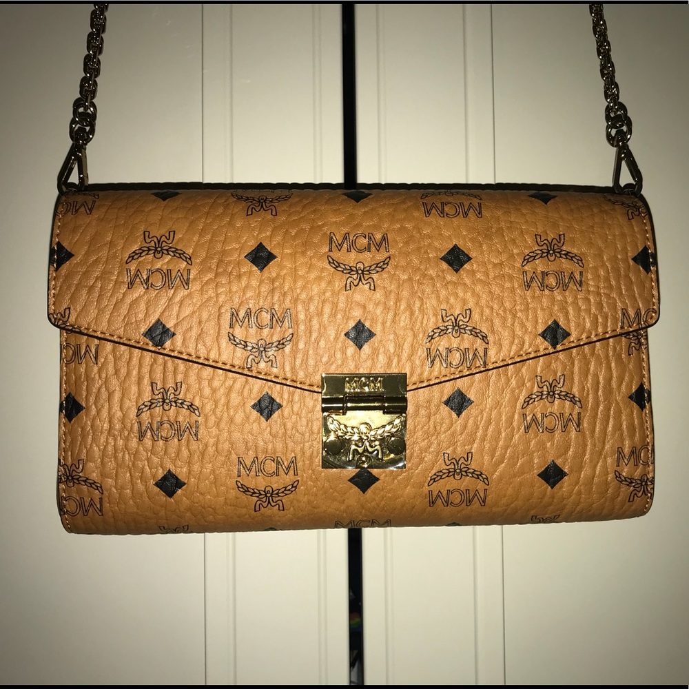 Authentic MCM Millie Visetos Crossbody Bag